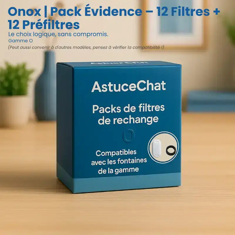 Filtre fontaine eau chats - Onox : pack Évidence AstuceChat