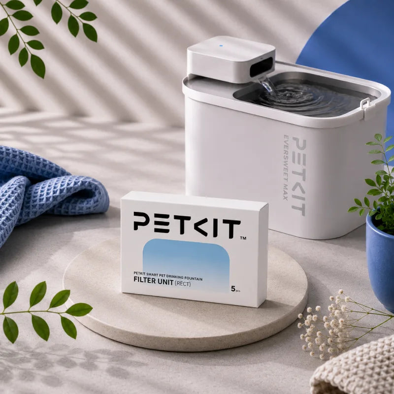 Filtre fontaine Petkit - Pelkit : boîte officielle 5 filtres et fontaine Eversweet Max 3L - AstuceChat