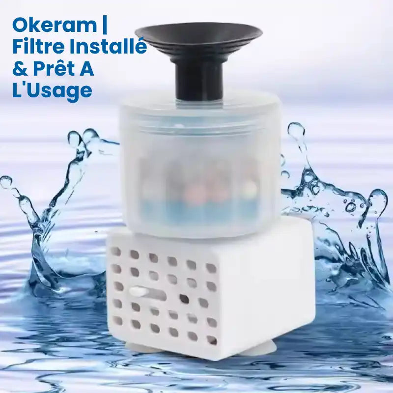 Filtre pour fontaine a eau chat - Okeram : filtre installé