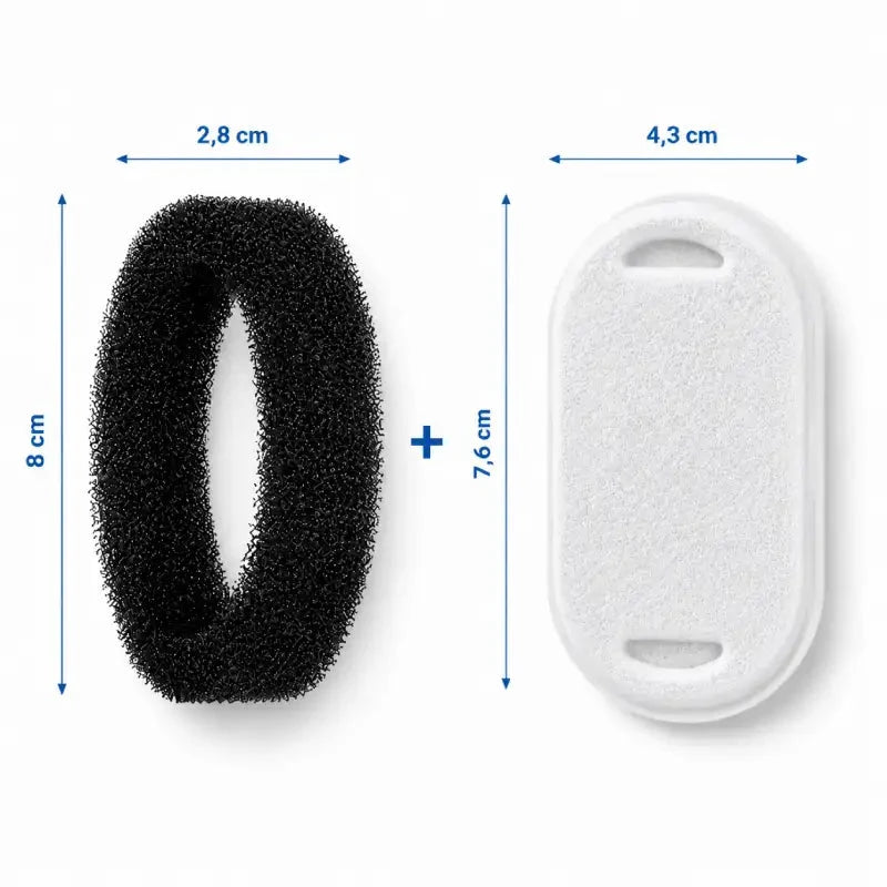 Fontaine a eau chat inox - Onox : dimensions du filtre et de la mousse - AstuceChat