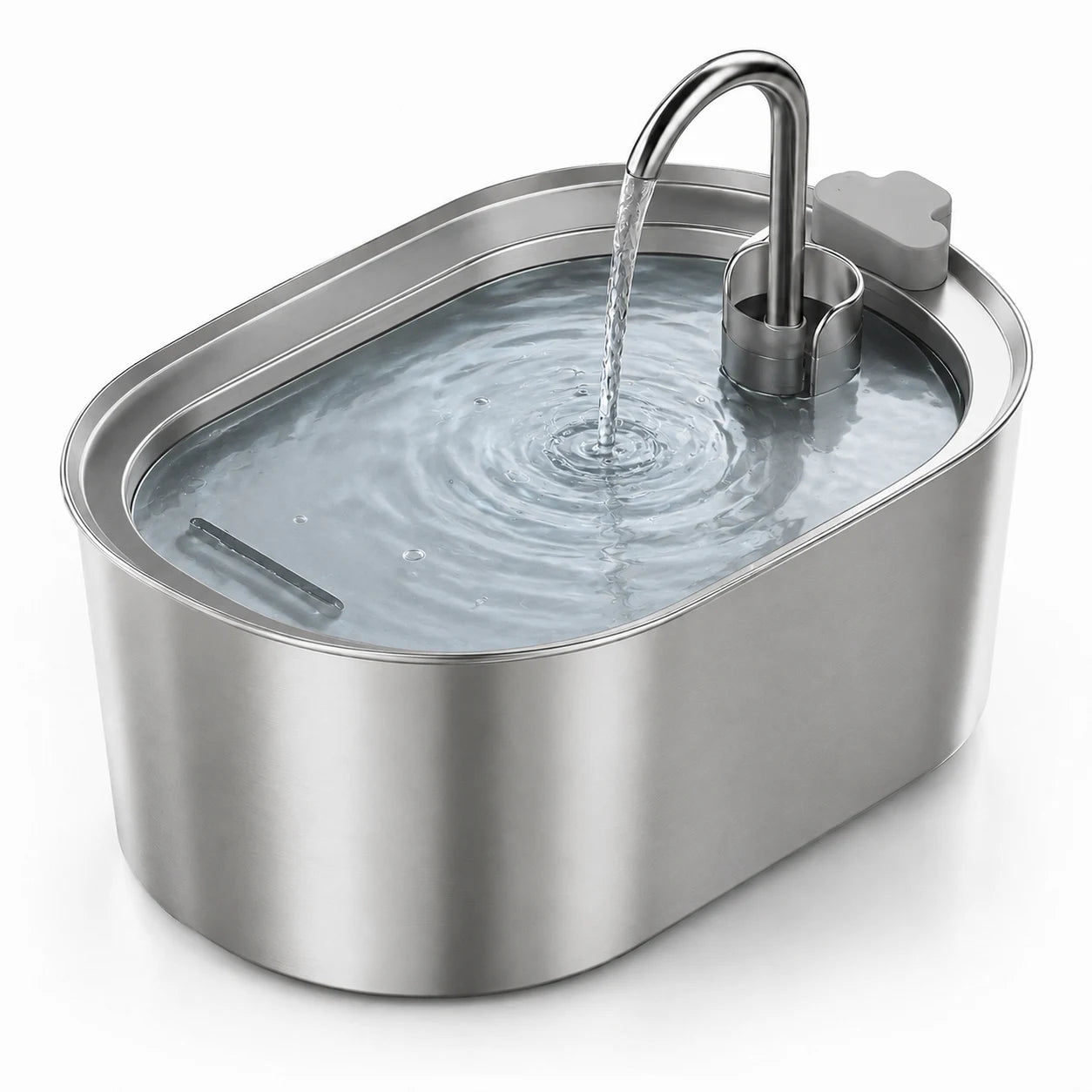 Fontaine a eau chat inox - Onox : réserve 3,2 L en inox - AstuceChat