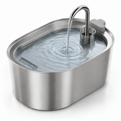 Fontaine a eau chat inox - Onox : réserve 3,2 L en inox - AstuceChat