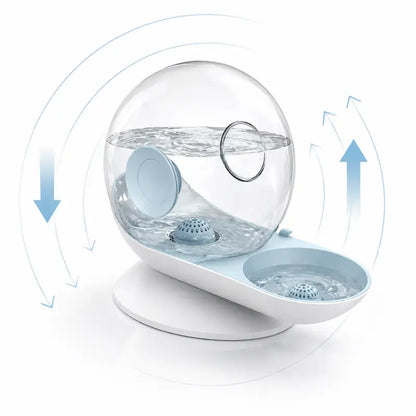 Fontaine à eau chat sans électricité - Oluna : fonctionnement par gravité sans câble ni pompe - AstuceChat
