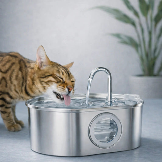 Fontaine a eau pour chat - Onox par AstuceChat avec chat bengal