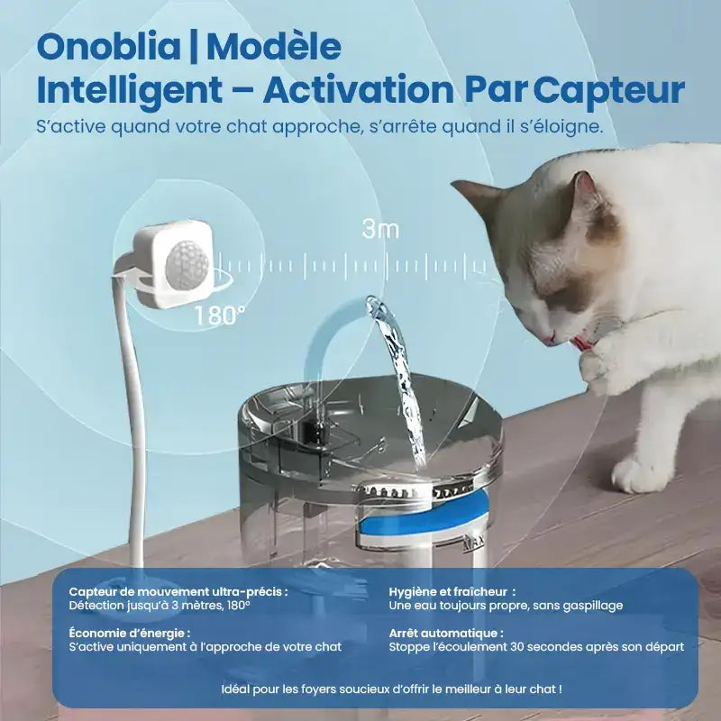 Fontaine à eau pour chat - Onoblia : Intelligente