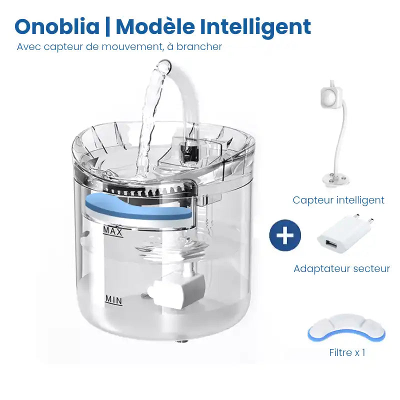 Fontaine à eau pour chat - Onoblia : modèle intelligent - AstuceChat