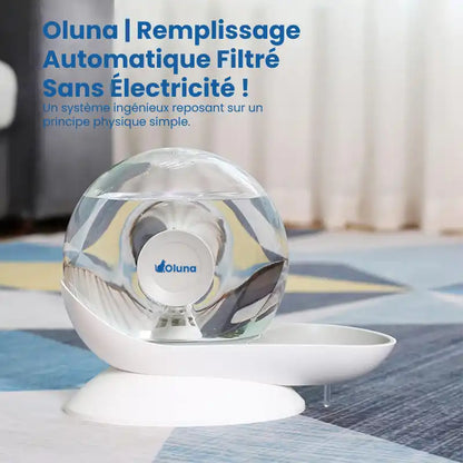 Fontaine à eau chat sans électricité - Oluna : sans électricité