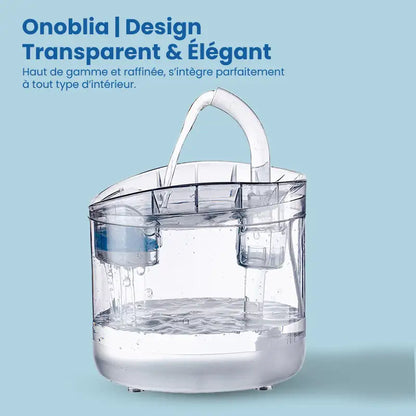 Fontaine à eau pour chat - Onoblia : transparente - AstuceChat