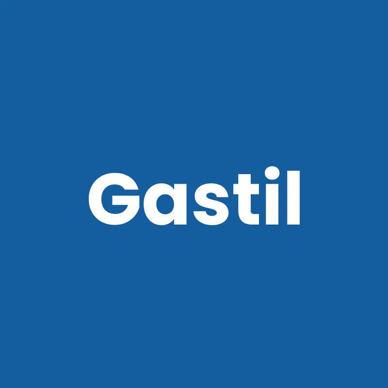 Gamelle anti glouton chat céramique - Gastil : nom du produit sur fond bleu AstuceChat