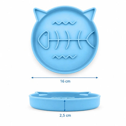 Gamelle anti glouton chaton poisson - Garête : dimensions et format - AstuceChat