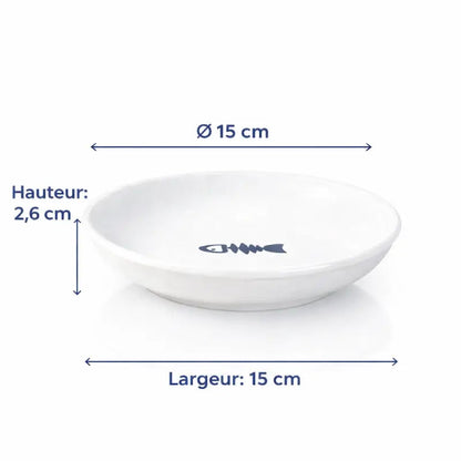 Gamelle céramique pour chat - Galyra : dimensions bol - AstuceChat