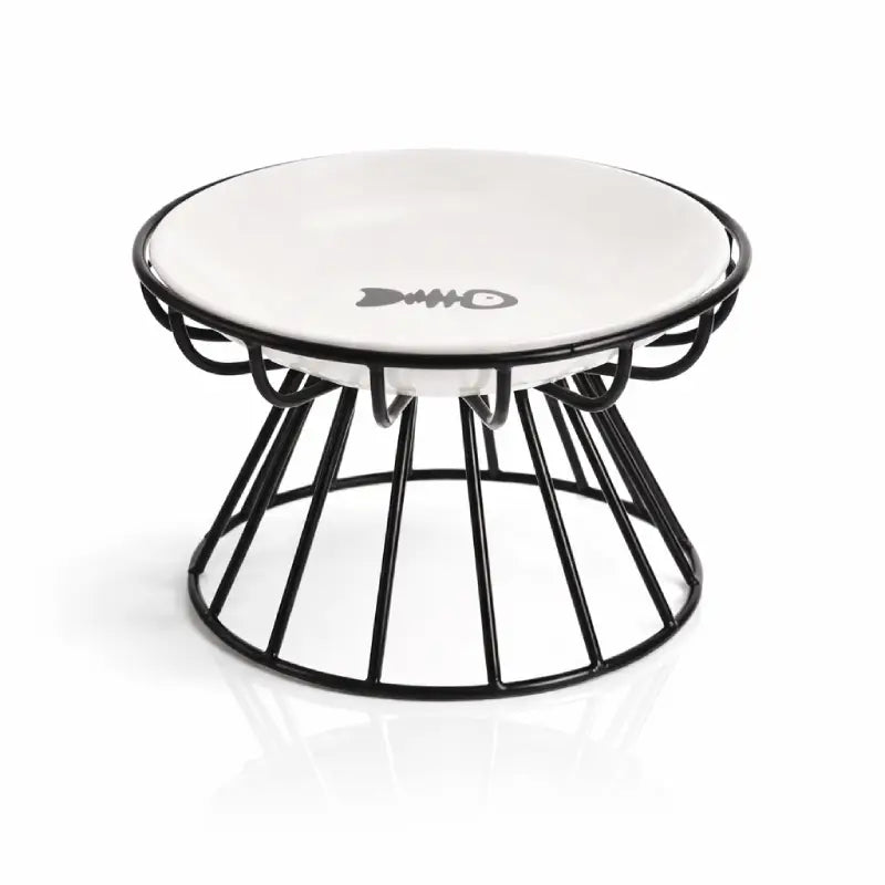 Gamelle céramique pour chat - Galyra : modèle solo Noir Carbone - AstuceChat