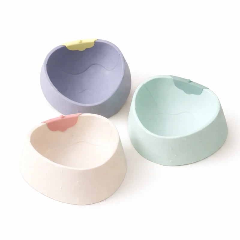 Gamelle chat anti renversement - Galéor : coloris Rose Poudré, Vert Tilleul et Lavande Pastel - AstuceChat