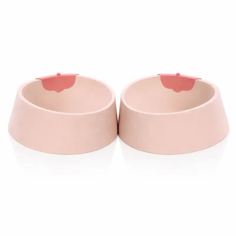 Gamelle chat anti renversement - Galéor : modèle Rose Poudré Duo - AstuceChat