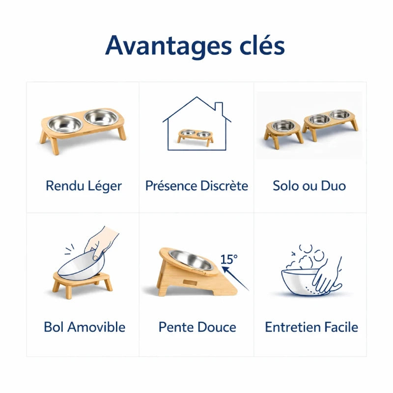 Gamelle chat bois - Gabane : avantages clés en images - AstuceChat