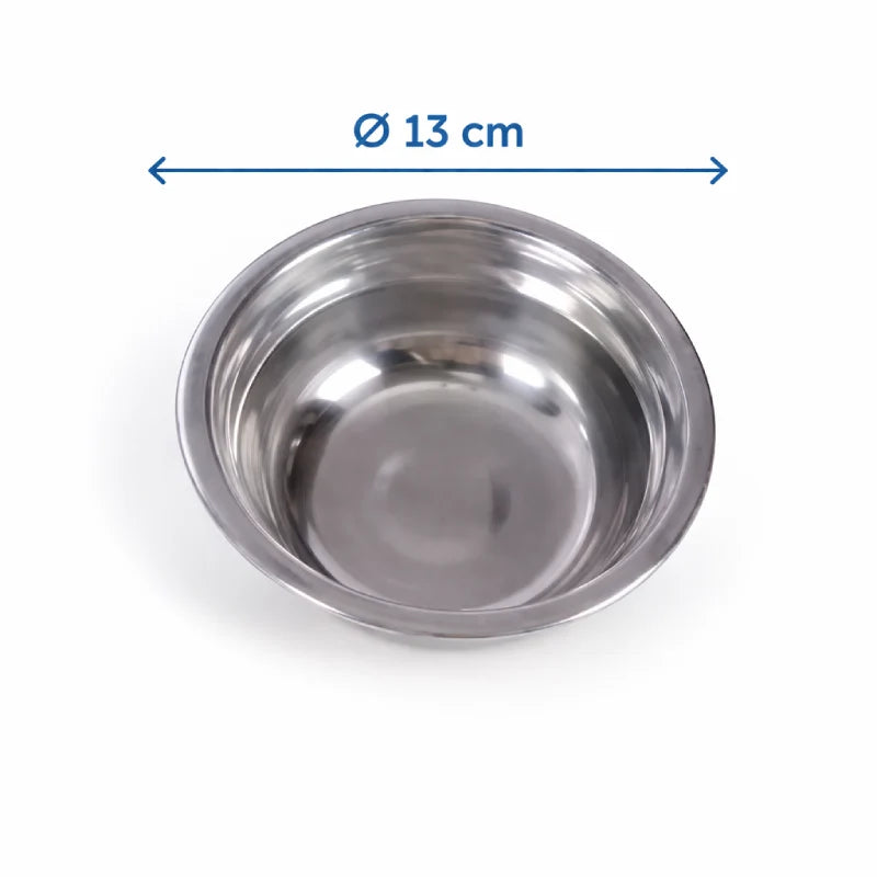Gamelle chat bois - Gabane : bol inox diamètre 13 cm - AstuceChat