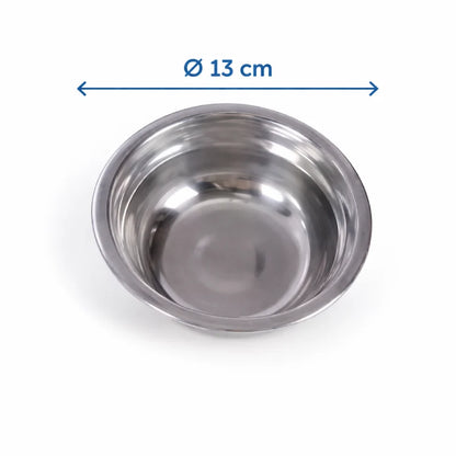 Gamelle chat bois - Gabane : bol inox diamètre 13 cm - AstuceChat