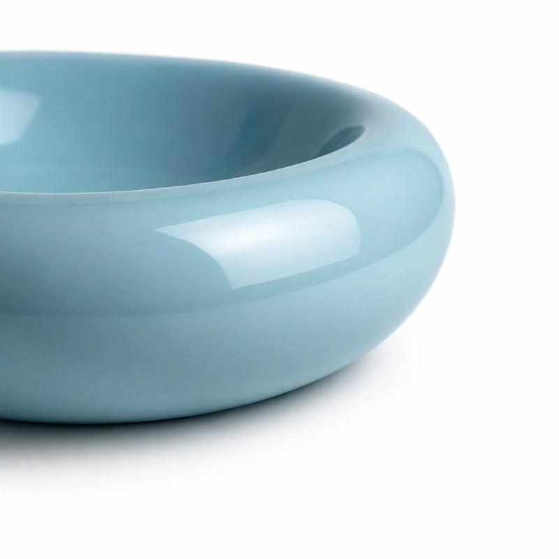Gamelle chat céramique - Gacéra : détail bol Bleu Céleste - AstuceChat