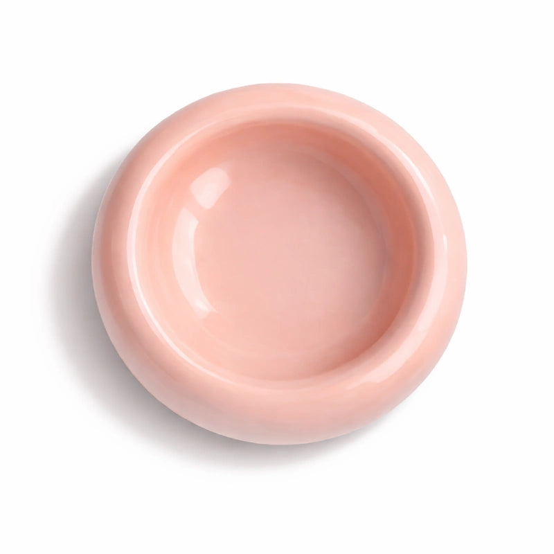 Gamelle chat céramique - Gacéra : détail bol Rose Poudré - AstuceChat