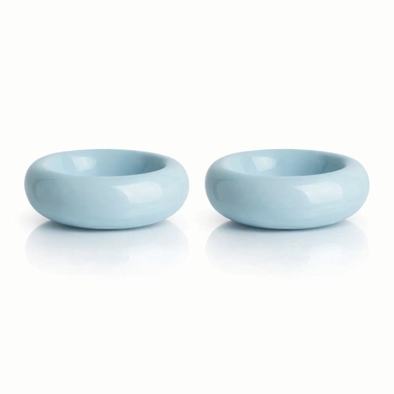 Gamelle chat céramique - Gacéra : modèle duo Bleu Céleste - AstuceChat