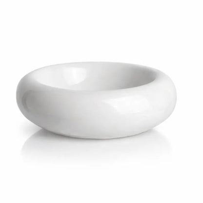 Gamelle chat céramique - Gacéra : modèle solo Blanc Nacré - AstuceChat