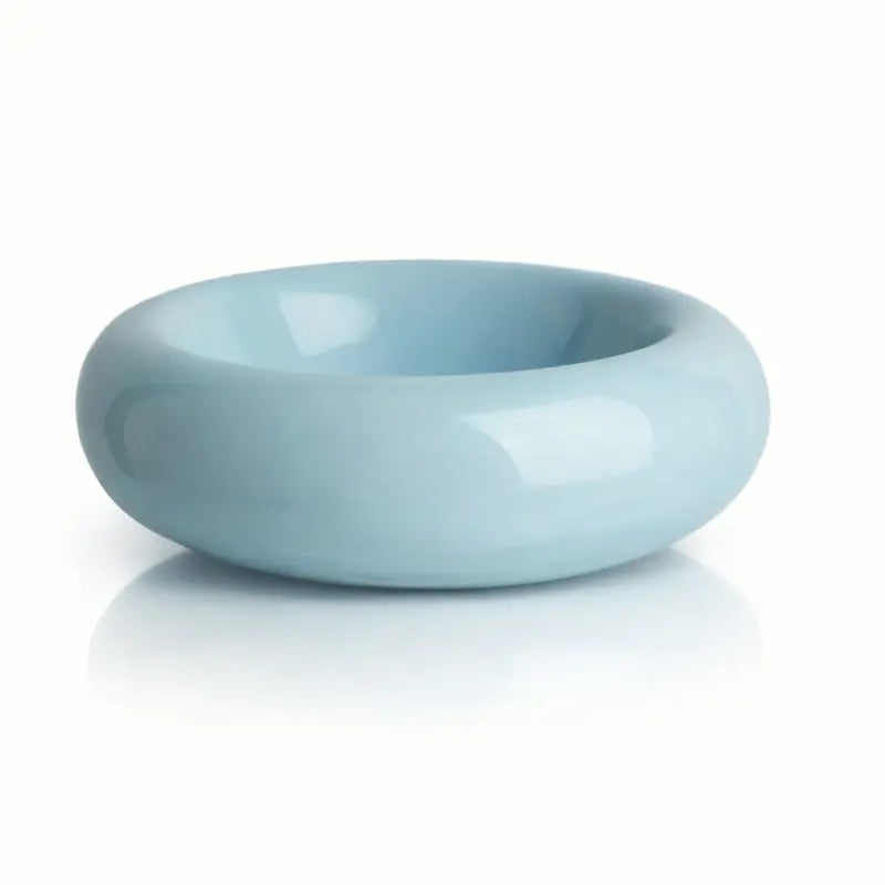 Gamelle chat céramique - Gacéra : modèle solo Bleu Céleste - AstuceChat