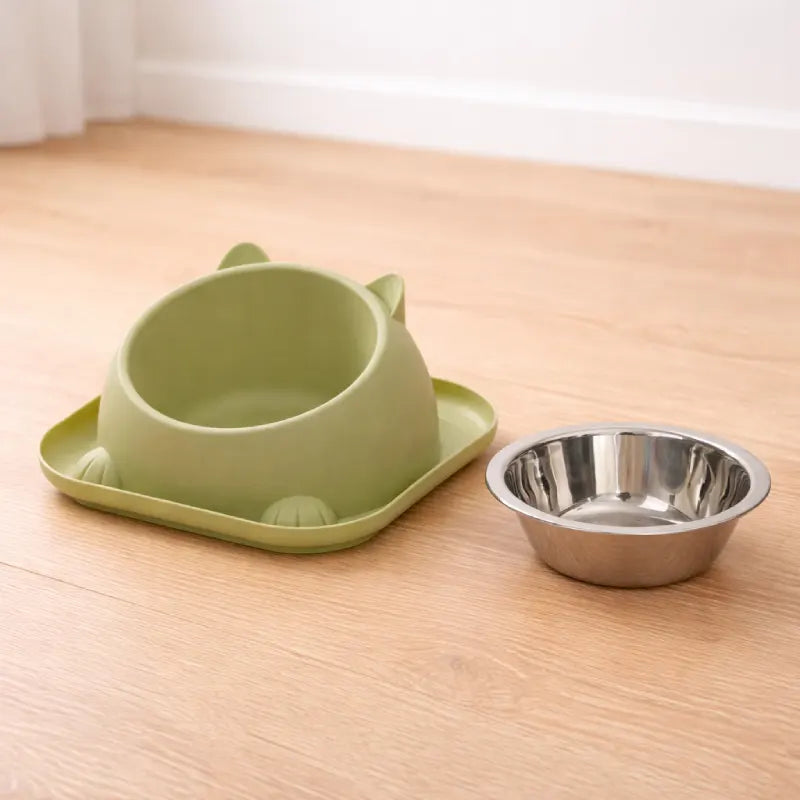 Gamelle chat design - Gachat : bol amovible Vert Sauge - AstuceChat
