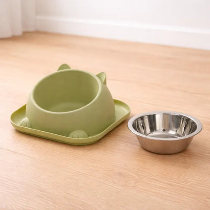 Gamelle chat design - Gachat : bol amovible Vert Sauge - AstuceChat