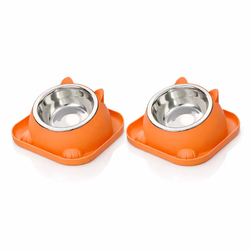 Gamelle chat design - Gachat : modèle duo Orange Instinct - AstuceChat