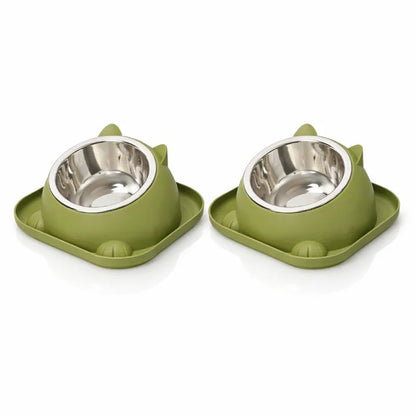 Gamelle chat design - Gachat : modèle duo Vert Sauge - AstuceChat