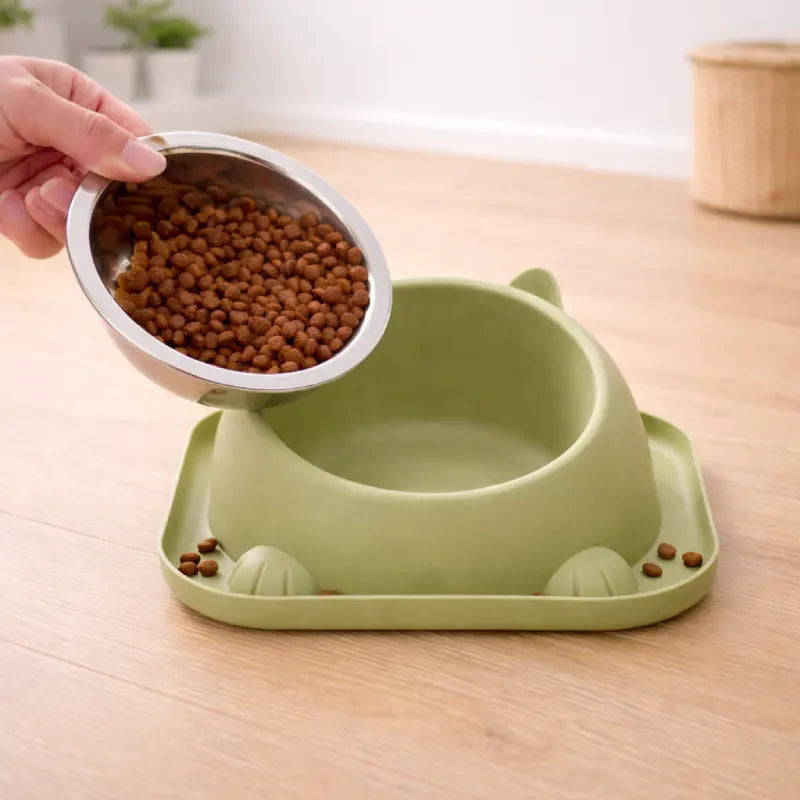 Gamelle chat design - Gachat : remplissage bol Vert Sauge - AstuceChat