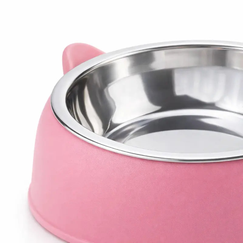 Gamelle chat inclinée - Gavéon : détail bol Rose Poudré - AstuceChat