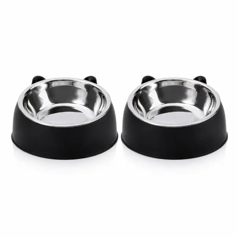 Gamelle chat inclinée - Gavéon : lot de deux Noir Onyx - AstuceChat