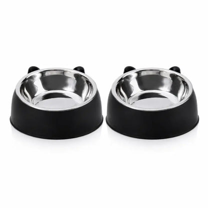Gamelle chat inclinée - Gavéon : lot de deux Noir Onyx - AstuceChat