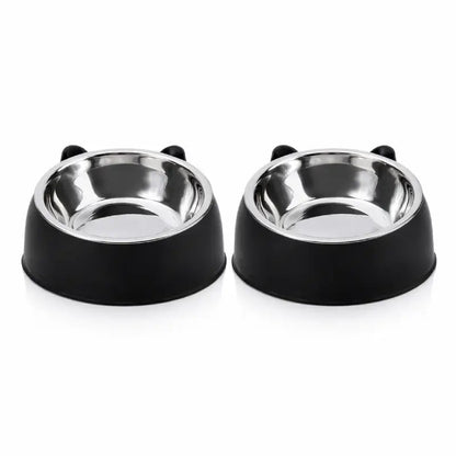 Gamelle chat inclinée - Gavéon : modèle duo Noir Onyx - AstuceChat