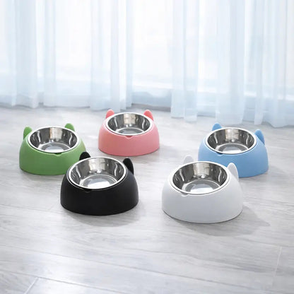 Gamelle chat inclinée - Gavéon : vue cinq coloris - AstuceChat