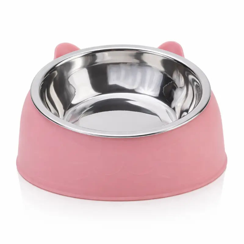 Gamelle chat inclinée - Gavéon : vue frontale Rose Poudré - AstuceChat