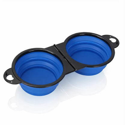 Gamelle chat silicone - double bleu horizon - Gaflexi - AstuceChat