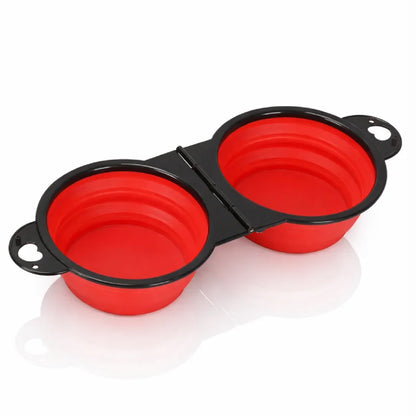 Gamelle chat silicone - double rouge canyon - Gaflexi - AstuceChat