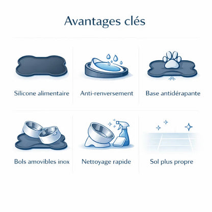 Gamelle chat silicone - Galiss : avantages clés - AstuceChat