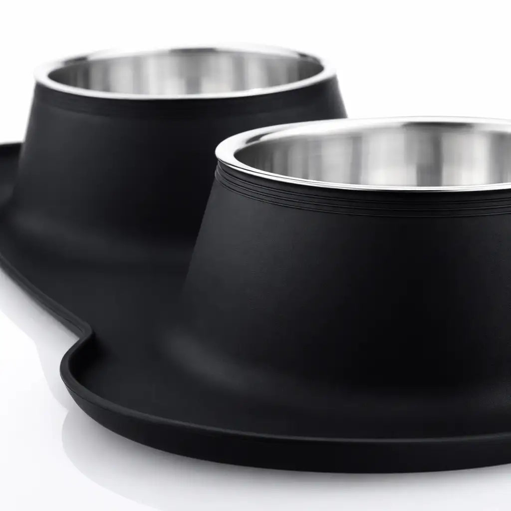 Gamelle chat silicone - Galiss : détail Noir Graphite - AstuceChat