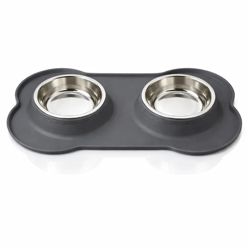 Gamelle chat silicone - Galiss : modèle Gris Brume - AstuceChat