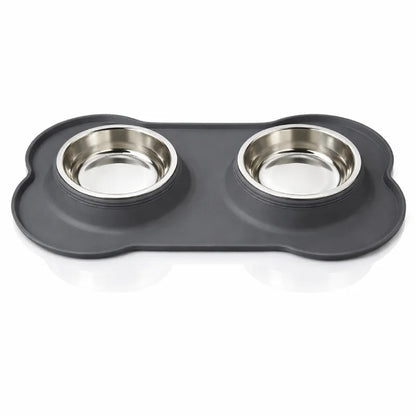 Gamelle chat silicone - Galiss : modèle Gris Brume - AstuceChat
