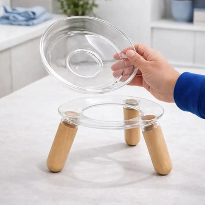Gamelle chat surélevée – Gavéra – Détail Verre Amovible – AstuceChat