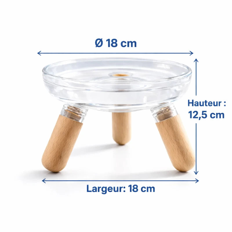 Gamelle chat surélevée - Gavéra : dimensions du produit - AstuceChat