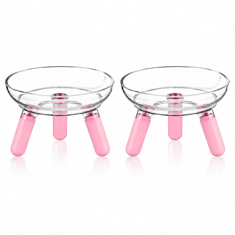 Gamelle chat surélevée - Gavéra : modèle duo rose poudré - AstuceChat