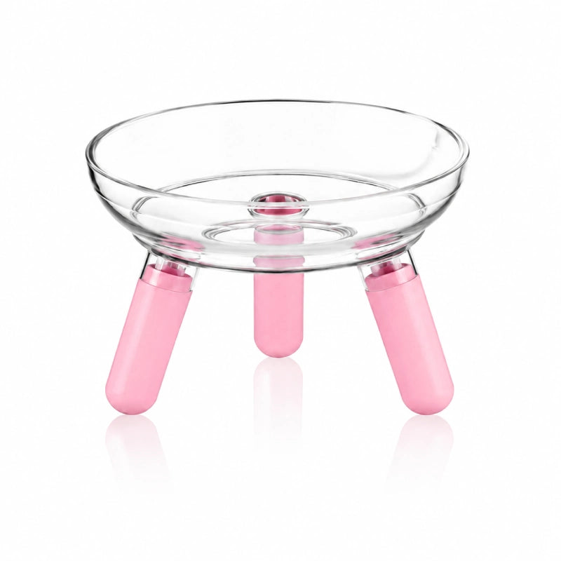Gamelle chat surélevée - Gavéra : modèle solo rose poudré - AstuceChat