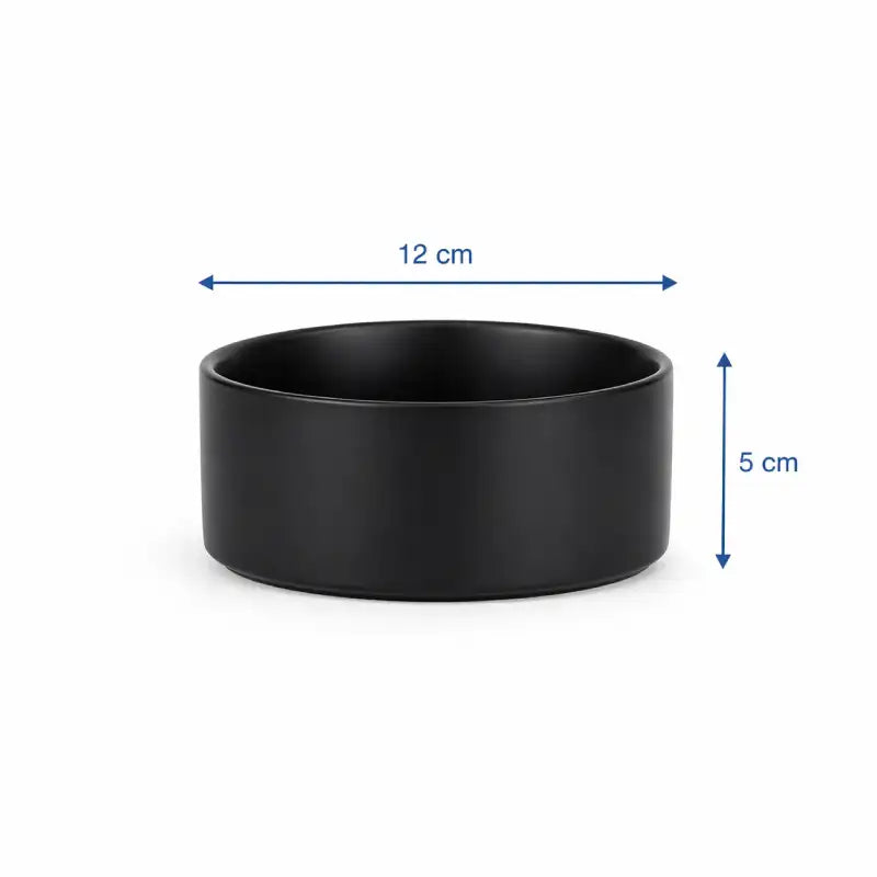 Gamelle Chaton Céramique - Gaceri : bol Noir Onyx en céramique de 12 cm sur 5 cm - AstuceChat