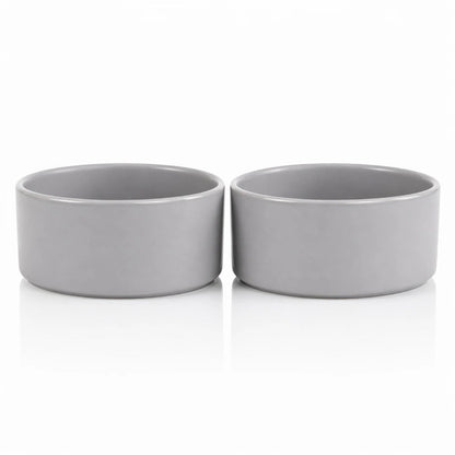 Gamelle chaton céramique - Gaceri : modèle Gris Brume Duo - AstuceChat