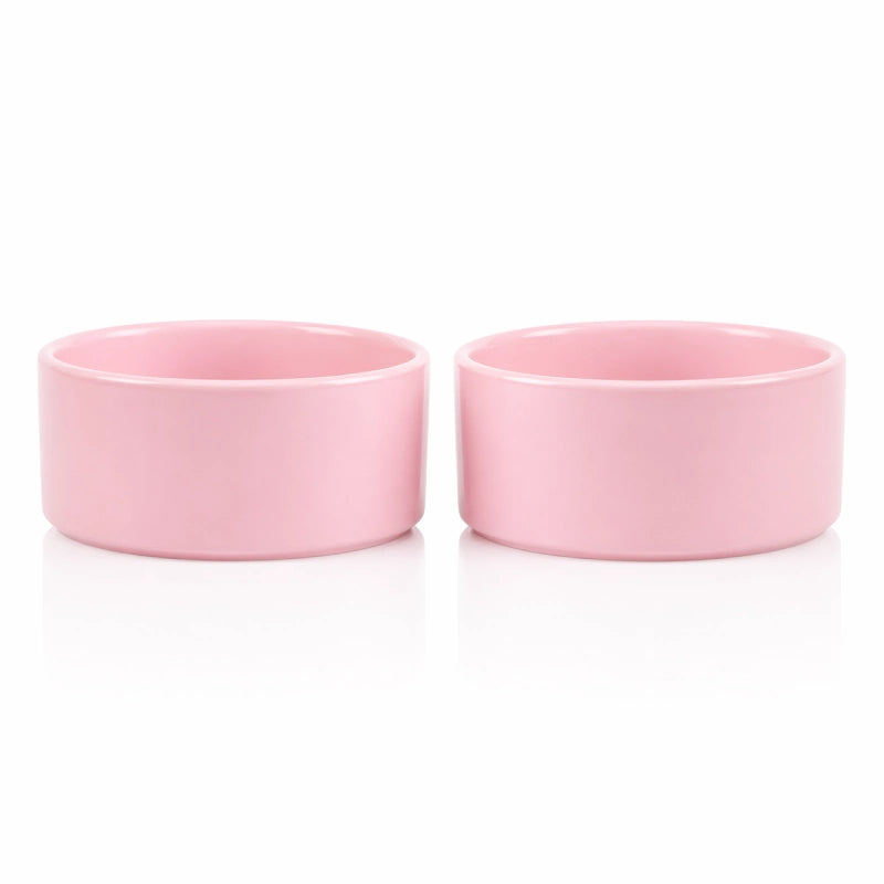 Gamelle chaton céramique - Gaceri : modèle Rose Poudré Duo - AstuceChat
